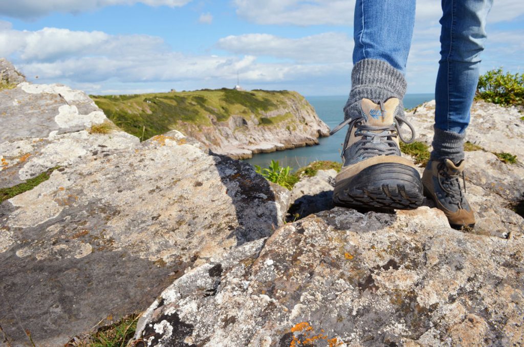 walker on the South West Coast Path