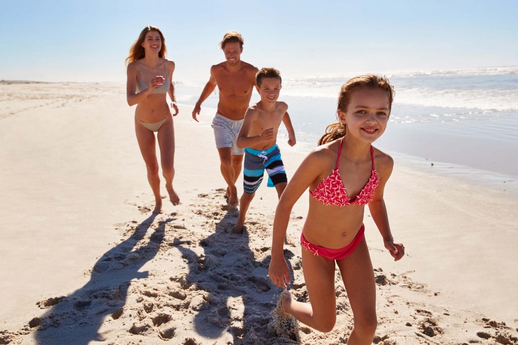 family beach holiday