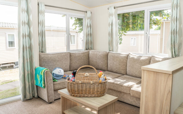 Comfort Caravan Welcome Gift Living Room at Beverley Holidays