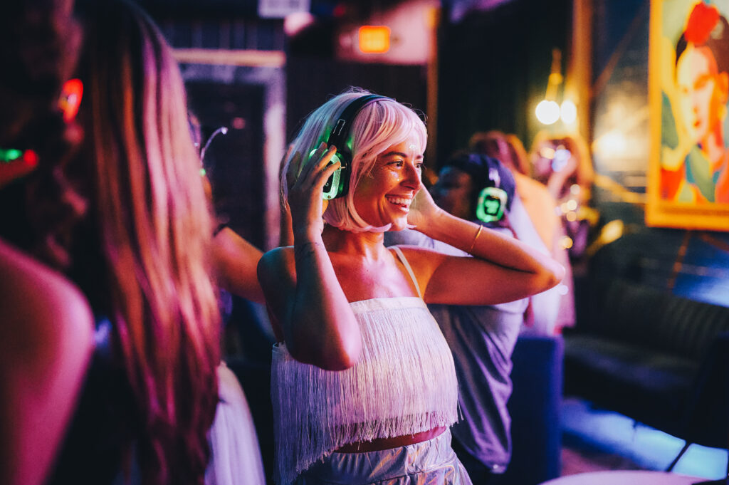 Silent disco party event at Beverley Holidays