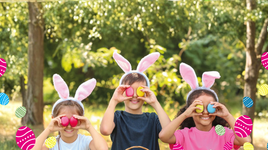 Kids dressed for Easter. Easter Breaks in Devon