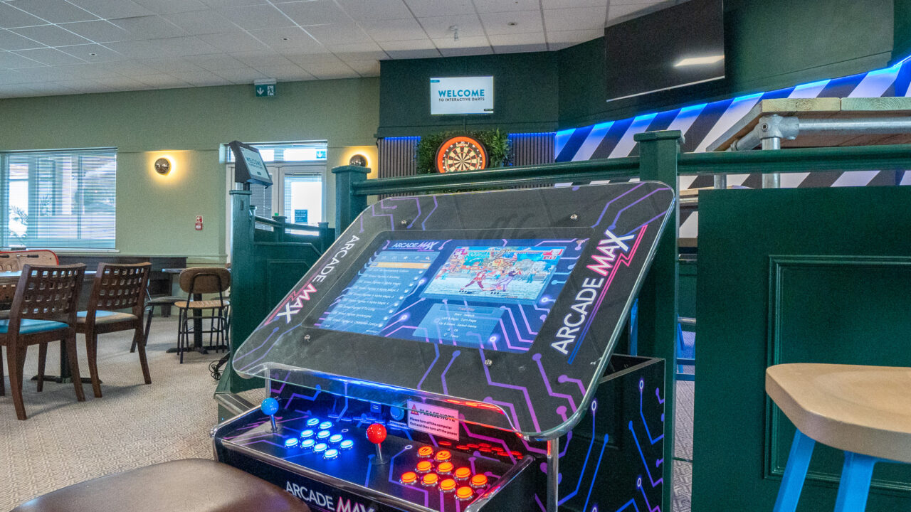 Old style arcade games in Saltwater Kitchen, Terrace & Bar