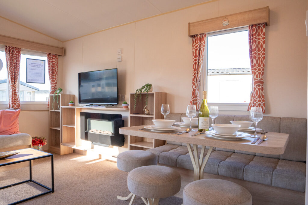 ABI Summer Breeze static caravan living area