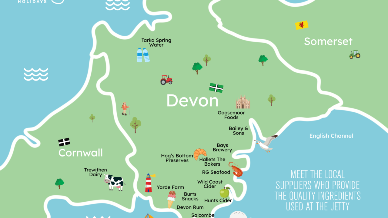 Map of local food and drink suppliers